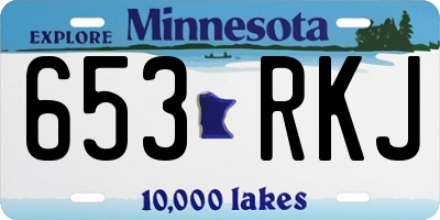 MN license plate 653RKJ