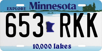 MN license plate 653RKK