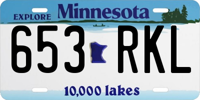 MN license plate 653RKL