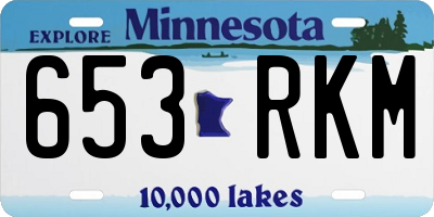 MN license plate 653RKM