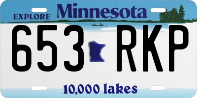 MN license plate 653RKP