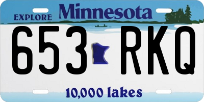 MN license plate 653RKQ