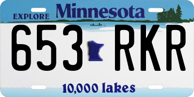 MN license plate 653RKR