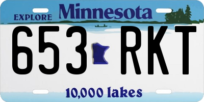 MN license plate 653RKT