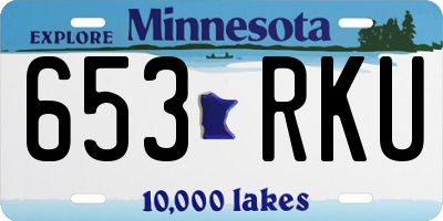 MN license plate 653RKU