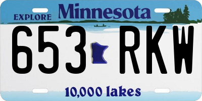 MN license plate 653RKW