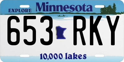 MN license plate 653RKY