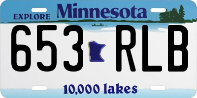 MN license plate 653RLB