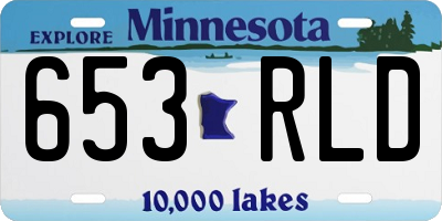MN license plate 653RLD