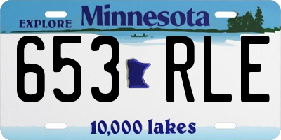 MN license plate 653RLE