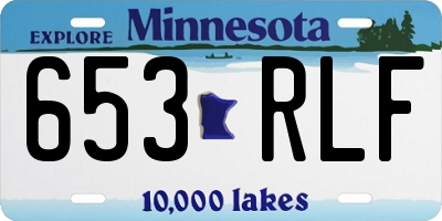 MN license plate 653RLF