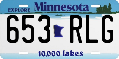 MN license plate 653RLG