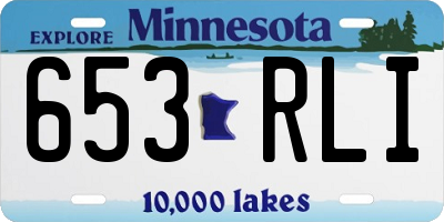 MN license plate 653RLI