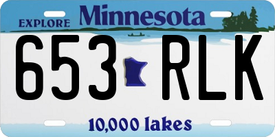 MN license plate 653RLK