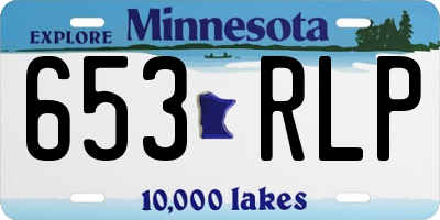 MN license plate 653RLP