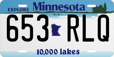 MN license plate 653RLQ