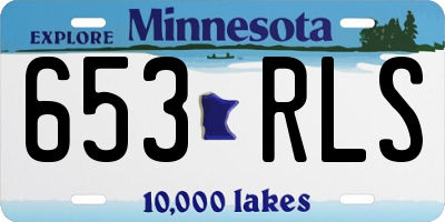 MN license plate 653RLS