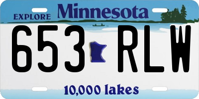 MN license plate 653RLW