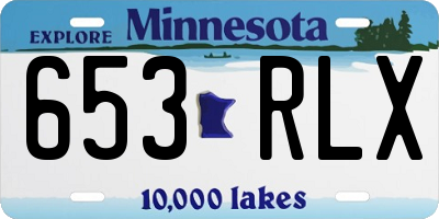 MN license plate 653RLX