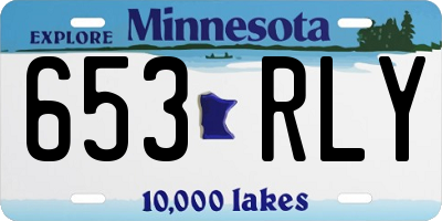 MN license plate 653RLY