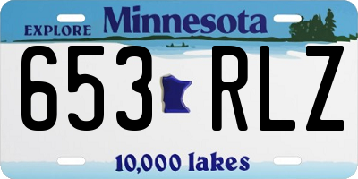 MN license plate 653RLZ