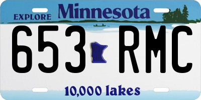 MN license plate 653RMC