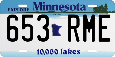 MN license plate 653RME