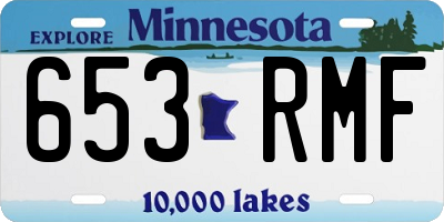 MN license plate 653RMF