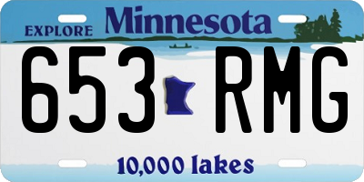 MN license plate 653RMG