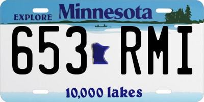 MN license plate 653RMI