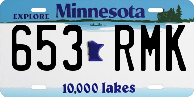 MN license plate 653RMK