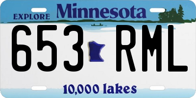 MN license plate 653RML