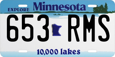 MN license plate 653RMS
