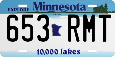 MN license plate 653RMT