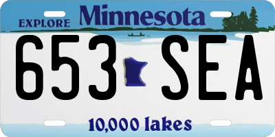 MN license plate 653SEA