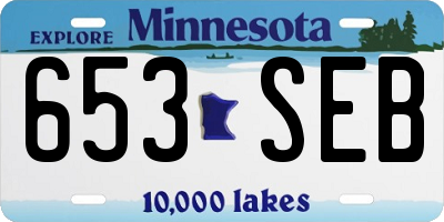MN license plate 653SEB