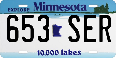 MN license plate 653SER