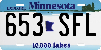 MN license plate 653SFL