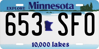MN license plate 653SFO