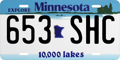 MN license plate 653SHC