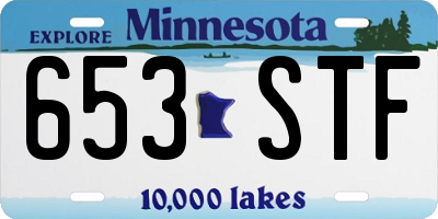 MN license plate 653STF