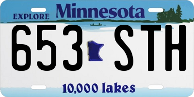 MN license plate 653STH