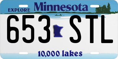 MN license plate 653STL