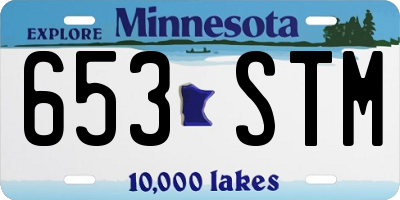 MN license plate 653STM