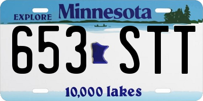 MN license plate 653STT