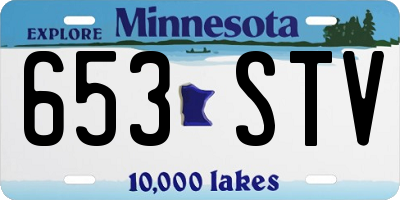 MN license plate 653STV