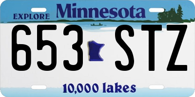 MN license plate 653STZ