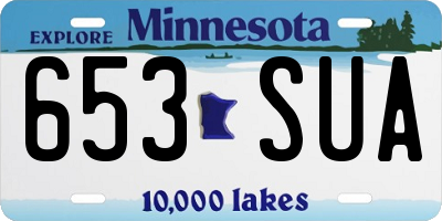 MN license plate 653SUA