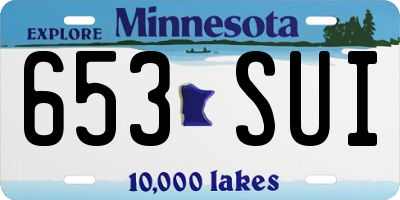 MN license plate 653SUI