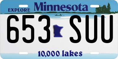 MN license plate 653SUU